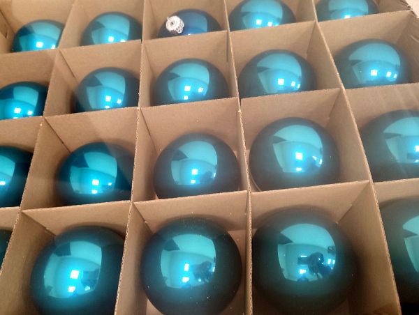 Шар елочный стекл. 8 см, [155]